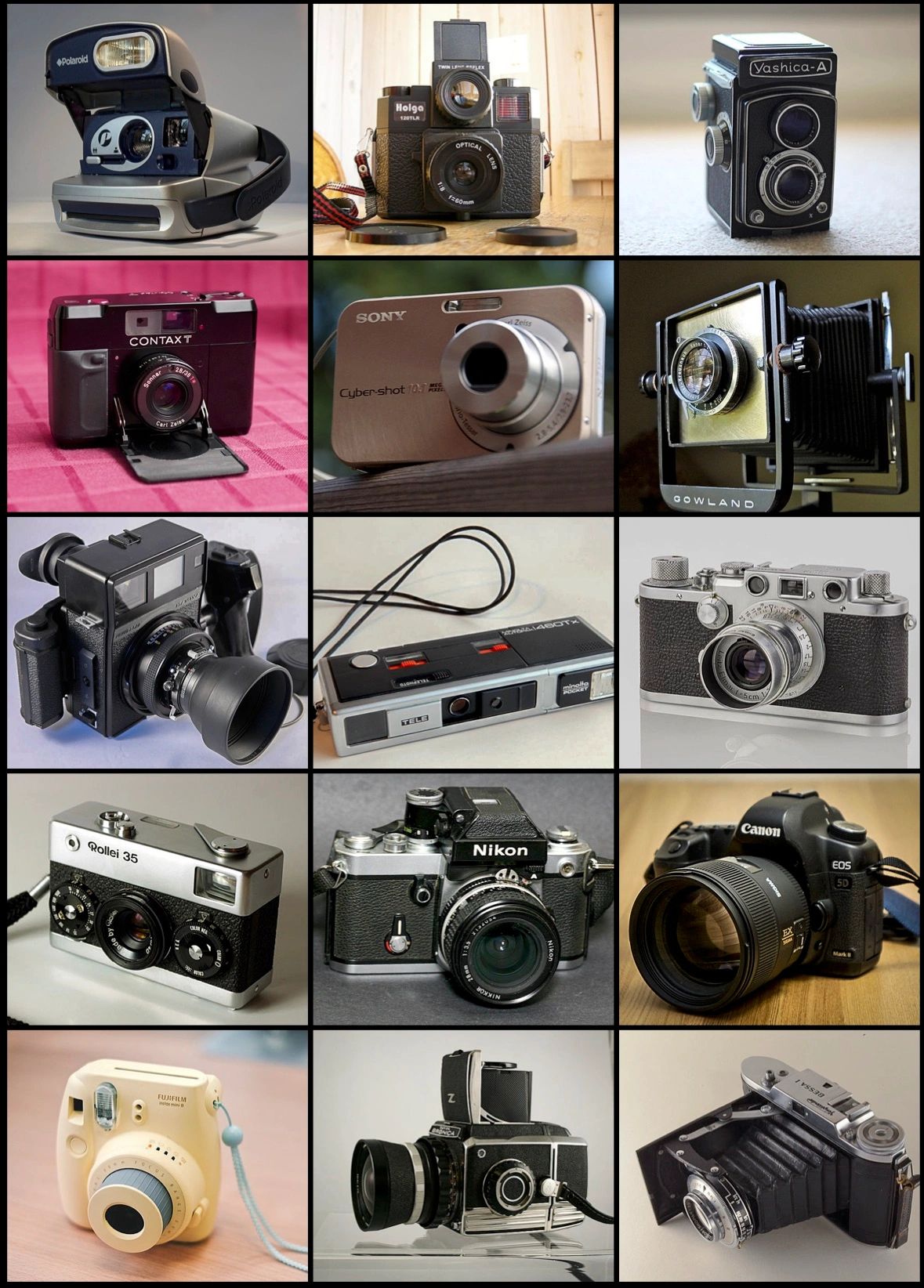 How cameras and film have changed through time